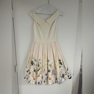 TED BAKER LONDON PEPLUM DRESS worn once